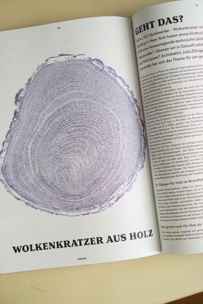Innenseite vom Oskar Magazin © Sophie Wurnig